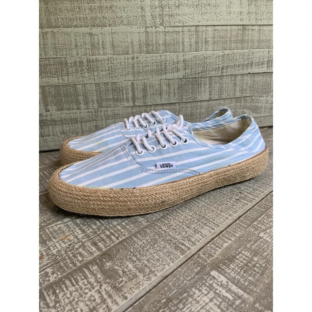 Vans Authentic Espadrille Shoes Size US Men's 8.5 Women's Size 10 Sneakers Blue